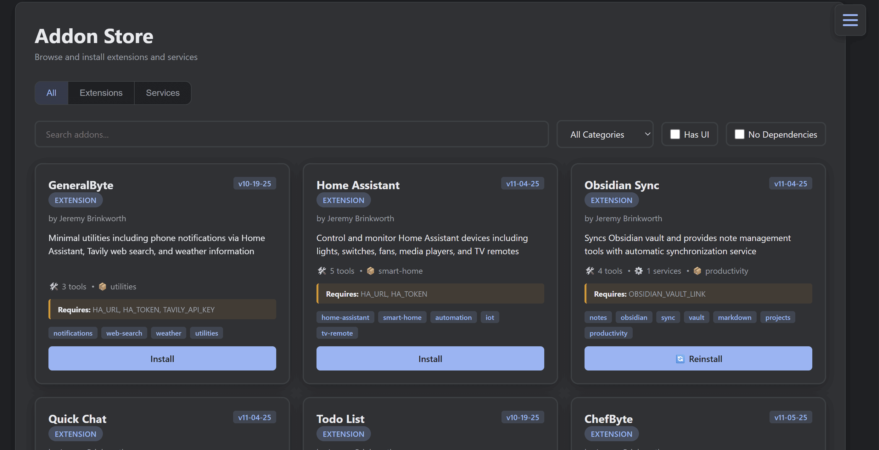 Luna Hub addon store