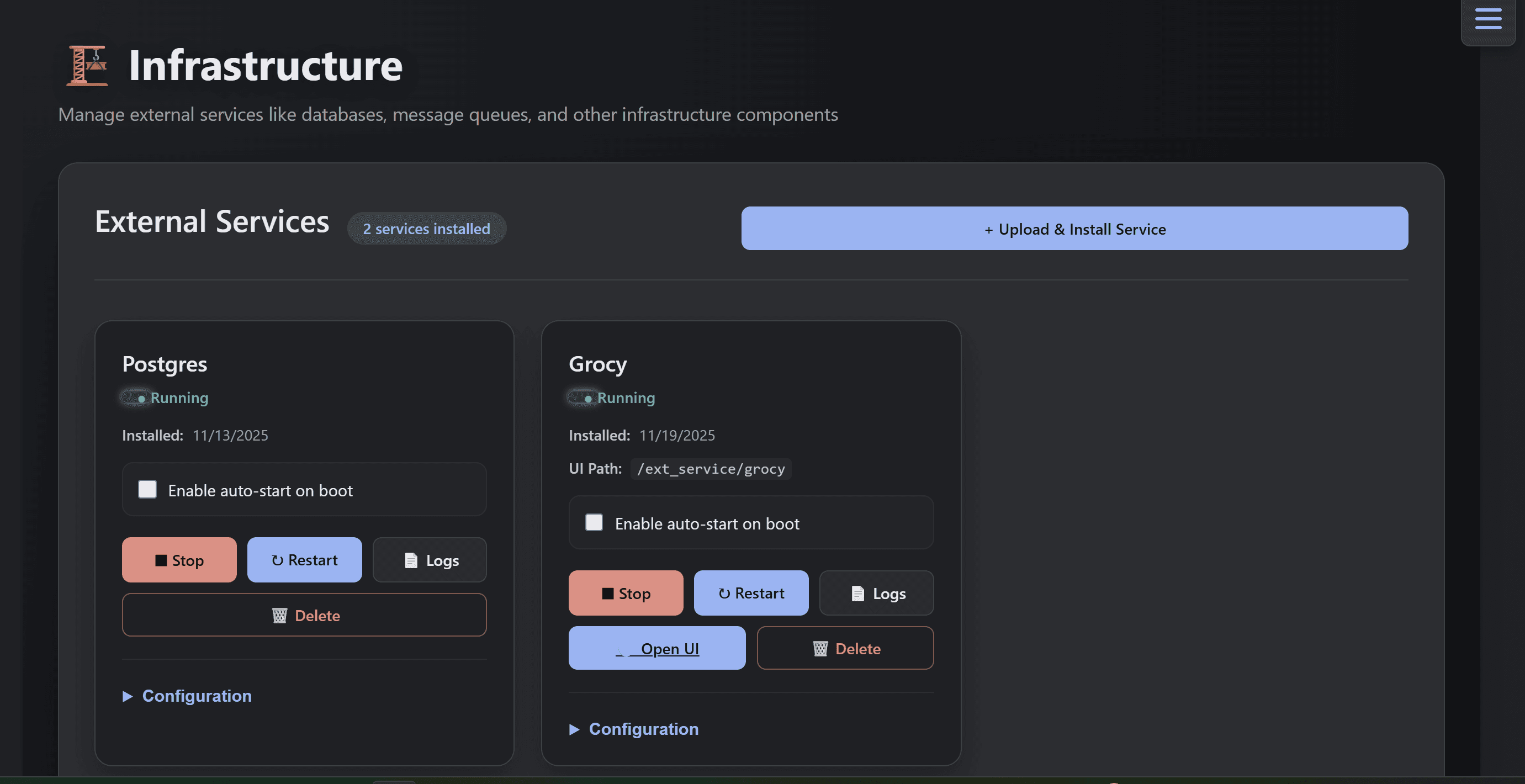 Luna Hub infrastructure services