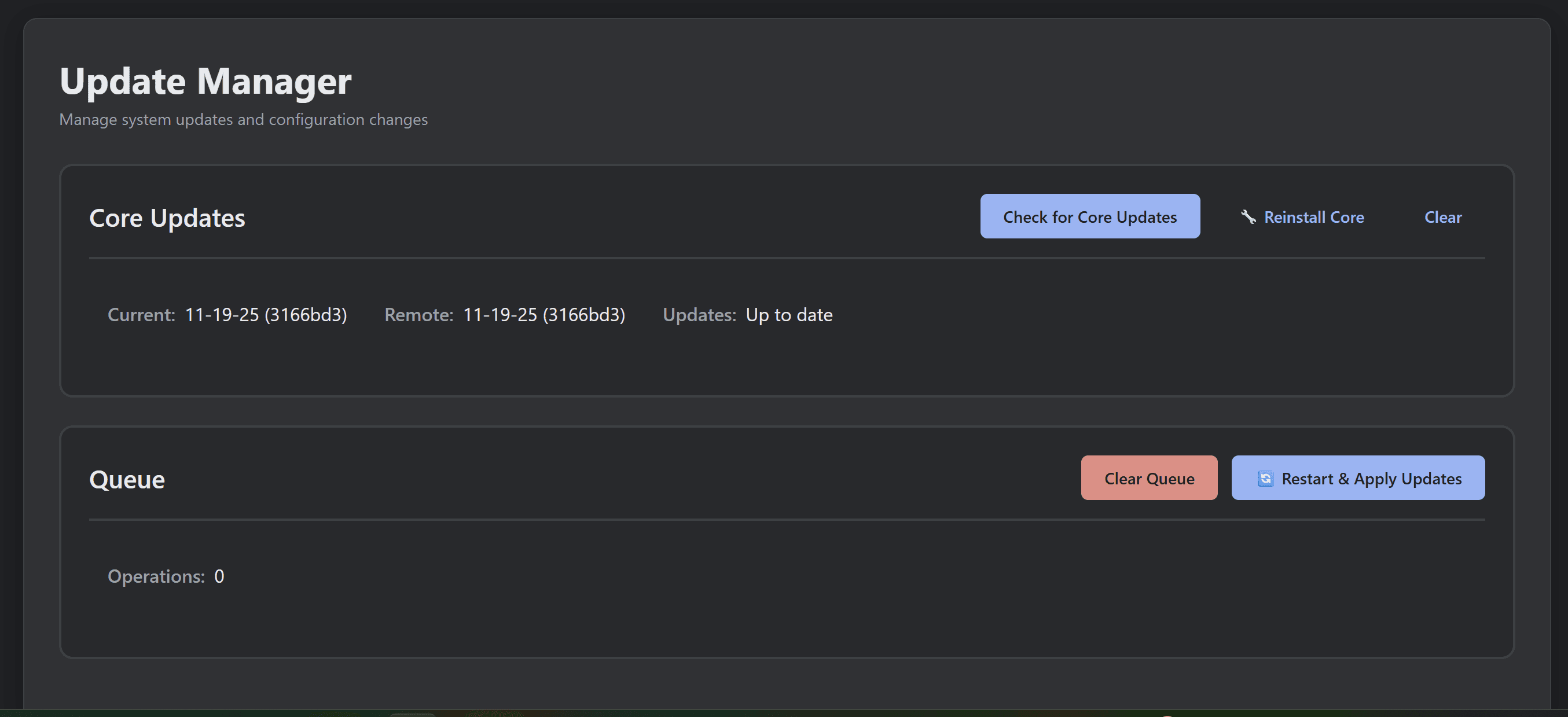 Luna Hub update manager